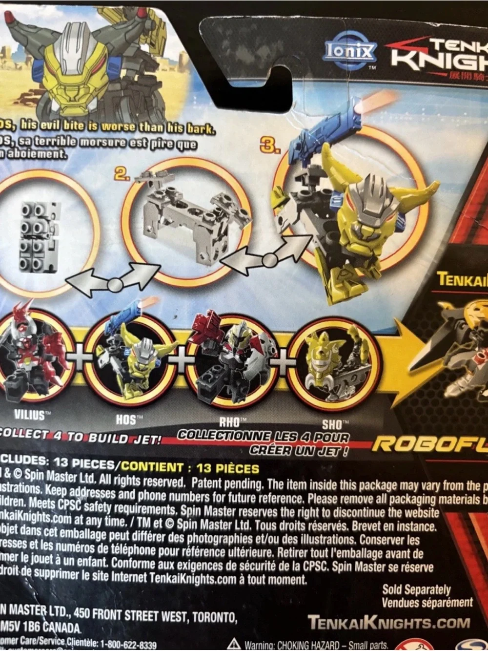 RARE NEW Ionix Tenkai Knights HosQuadrax Trooper 10007 Transforming Brick Toy